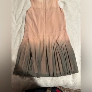 Bebe pink and grey size 6 pleated dress